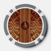 Lot De Jeton De Poker Motif bois (Verso)
