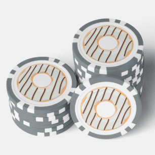 Lot De Jeton De Poker Motif de beignets colorés rétro pour une fête amus