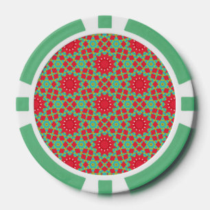 Lot De Jeton De Poker Motif de charme des fêtes de Noël