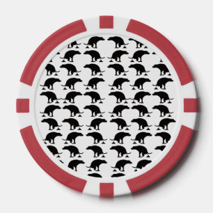 Lot De Jeton De Poker Motif de chien qui fait caca drôle