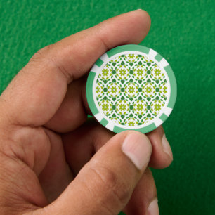Lot De Jeton De Poker Motif de feuille, motif de feuilles, feuilles vert