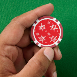 Lot De Jeton De Poker Motif de flocon de neige, Flakes blancs, Neige, Ro