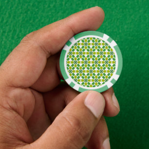 Lot De Jeton De Poker Motif Feuille, Motif De Feuilles, Feuilles Verts