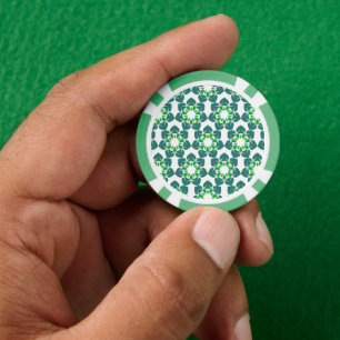 Lot De Jeton De Poker Motif Feuille, Motif De Feuilles, Feuilles Verts