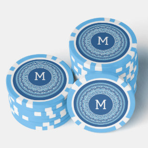 Lot De Jeton De Poker Motif grec Monogramme personnalisé