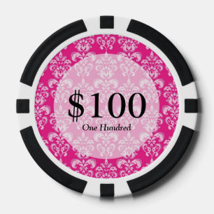Lot De Jeton De Poker Motif humide rose chaud