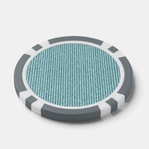 Lot De Jeton De Poker Motif rayé en corduroy aqua décontracté 