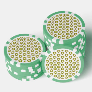 Lot De Jeton De Poker Motif Vert Olive