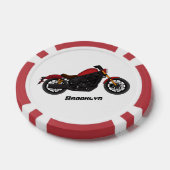 Lot De Jeton De Poker moto de style croiseur cool (Simple)