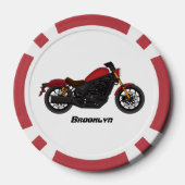 Lot De Jeton De Poker moto de style croiseur cool (Verso)