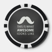 Lot De Jeton De Poker Moustache Incroyable (Recto)