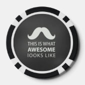 Lot De Jeton De Poker Moustache Incroyable (Verso)