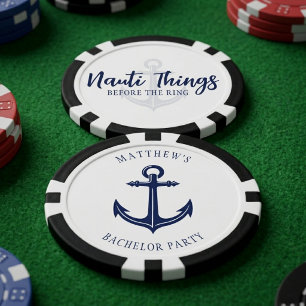 Lot De Jeton De Poker Nauti Choses Avant que la Bague Ancre Célibataire