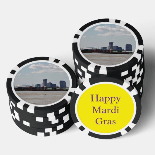 Lot De Jeton De Poker New Orleans Skyline Mardi Gras  (Empiler)