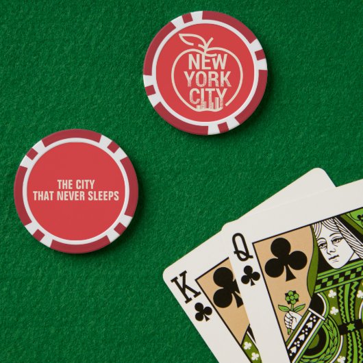 Lot De Jeton De Poker New York City Modern Big Apple Red (Table de poker (double))