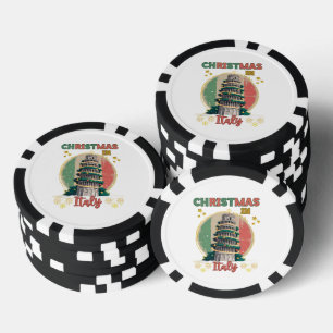 Lot De Jeton De Poker Noël en Italie Vibes de fêtes italiennes”