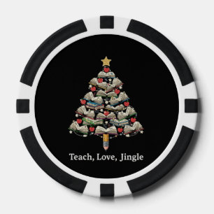 Lot De Jeton De Poker Noël Prof drôle Livre de comptine Enseigner l'am