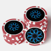 Lot De Jeton De Poker Noeud en métal bleu (Empiler)