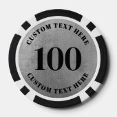 Lot De Jeton De Poker Noir Blanc 100 Numéroté (Verso)
