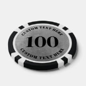 Lot De Jeton De Poker Noir Blanc 100 Numéroté (Simple)