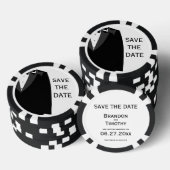 Lot De Jeton De Poker Noir Blanc Gay Mariage Enregistrer La Date Poker C (Empiler)
