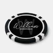 Lot De Jeton De Poker Noir Script moderne Groomsmen personnalisé (Simple)