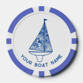 Lot De Jeton De Poker Nom du bateau à voile (Recto)