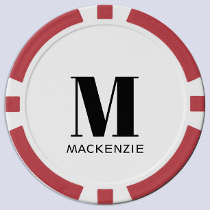 Lot De Jeton De Poker Nom initial du monogramme