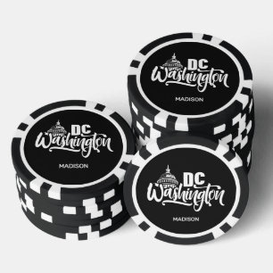 Lot De Jeton De Poker Nom personnalisé & couleur Washington DC