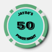 Lot De Jeton De Poker Nom personnalisé Emerald Green (Verso)