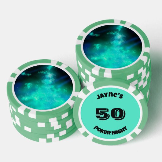 Lot De Jeton De Poker Nom personnalisé Emerald Green (Empiler)