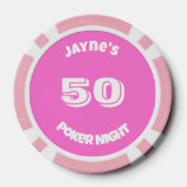 Lot De Jeton De Poker Nom personnalisé Flèche rose (Verso)