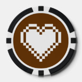 Lot De Jeton De Poker Nos Coeurs 8 bits au chocolat (Recto)