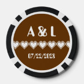 Lot De Jeton De Poker Nos Coeurs 8 bits au chocolat (Verso)