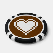 Lot De Jeton De Poker Nos Coeurs 8 bits au chocolat (Simple)