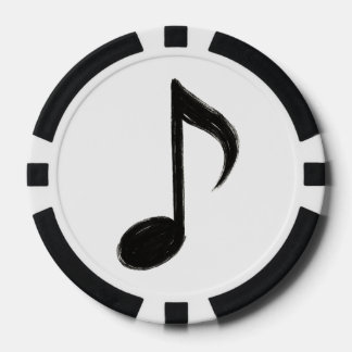 Lot De Jeton De Poker Note musicale minimaliste - Style pinceau d'encre