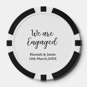 Lot De Jeton De Poker Nous sommes fiancés nom date calligraphiestylé