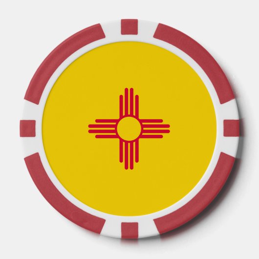 Lot De Jeton De Poker Nouveau-Mexique État Drapeau (Recto)