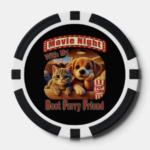 Lot De Jeton De Poker Nuit de cinéma - Meilleur Ami de la fureur - Cute