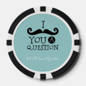 Lot De Jeton De Poker Oeuf Robin noir Humour Moustache bleu (Recto)