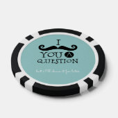 Lot De Jeton De Poker Oeuf Robin noir Humour Moustache bleu (Simple)