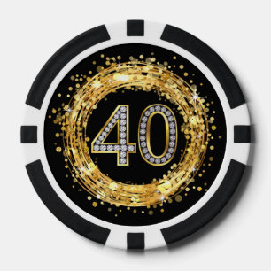 Lot De Jeton De Poker Or des confettis de Bling de parties