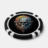 Lot De Jeton De Poker Ornate Cosmic Skull Gothic Baroque Mandala  (Simple)