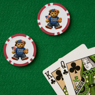 Lot De Jeton De Poker Ours en peluche 250 ans de liberté