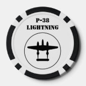 Lot De Jeton De Poker P-38 Éclair (Verso)