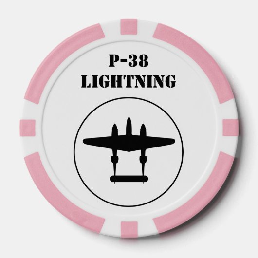 Lot De Jeton De Poker P-38 Éclair (Recto)