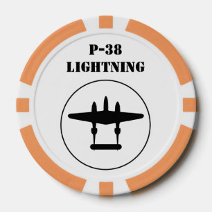 Lot De Jeton De Poker P-38 Éclair