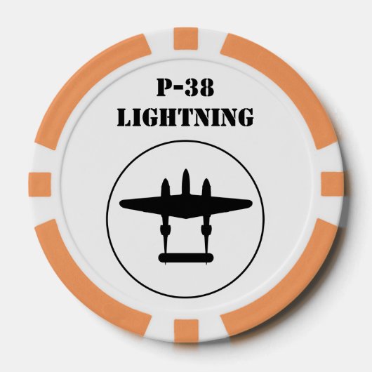 Lot De Jeton De Poker P-38 Éclair (Recto)