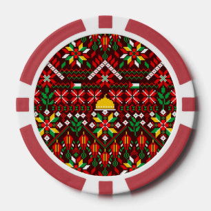 Lot De Jeton De Poker Palestine Tatreez Broderie traditionnelle