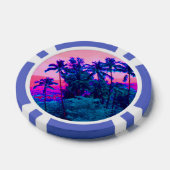 Lot De Jeton De Poker Palmiers hawaïens cool Neon (Simple)
